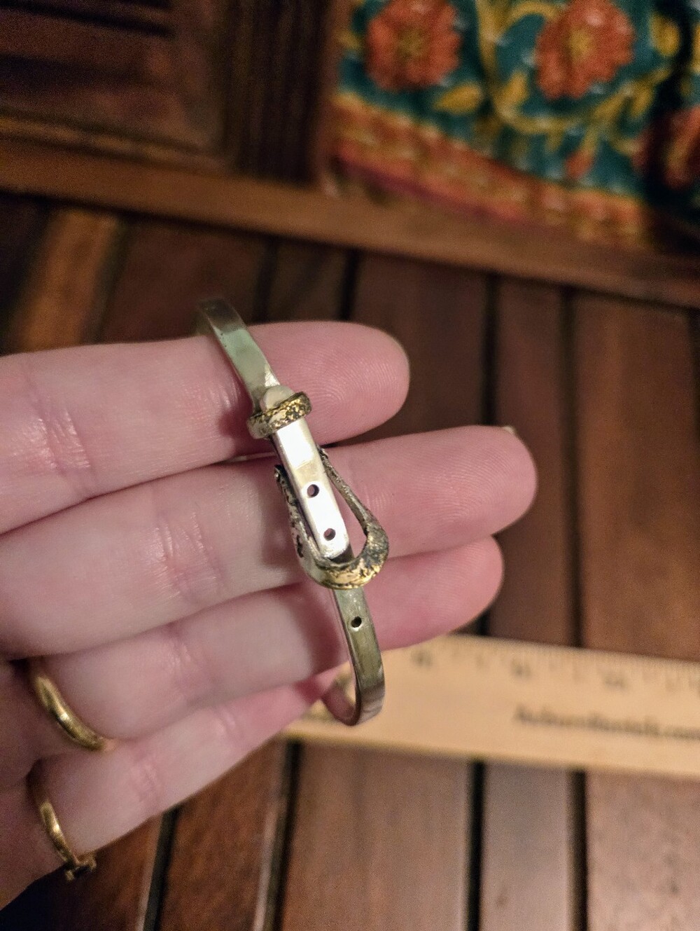 Vintage Sterling Silver Buckle Bracelet